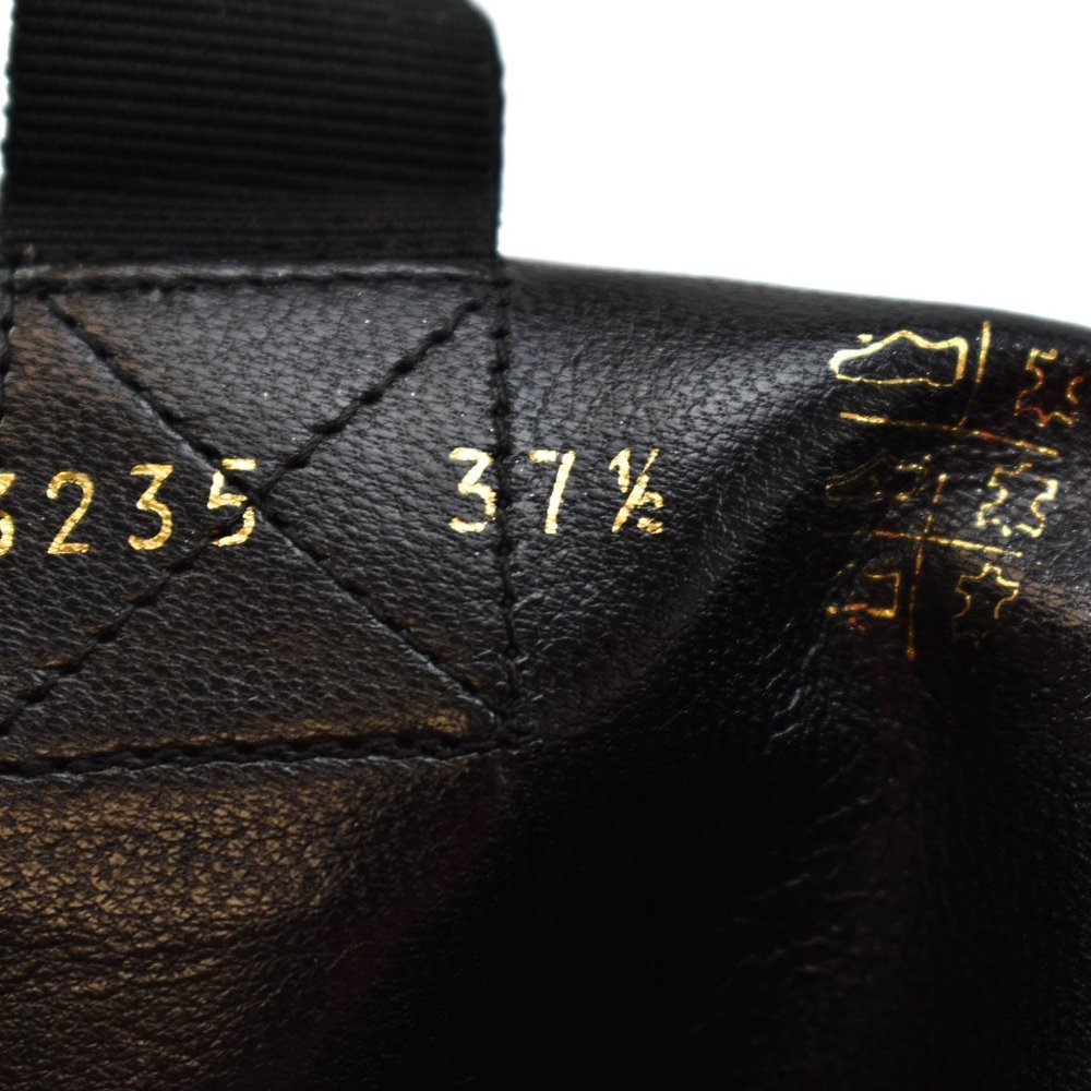 FENDI: Black, Patent Leather & Logo Tall Boots - Picture 9 of 11